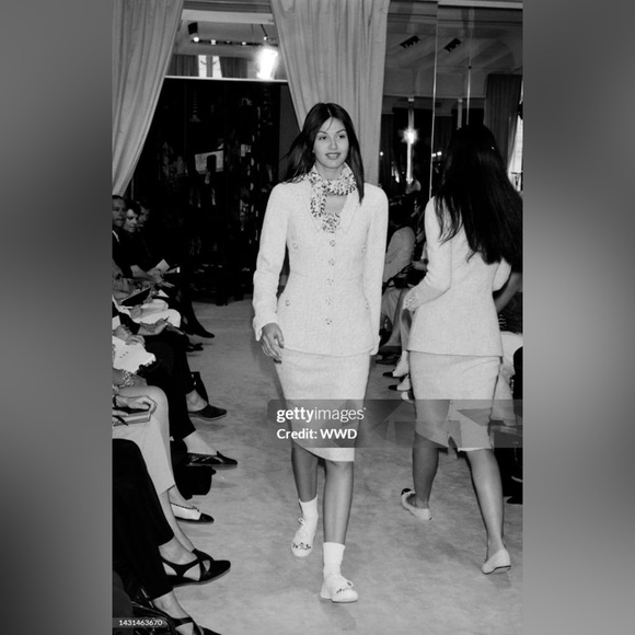 Chanel Vintage Cruise 1994 Multicolor Pastel Pink Orange 94C Tweed Jacket - Picture 2 of 16